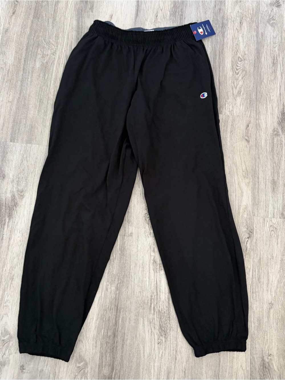 Champion Cotton Knit Sweatpants Womens XL Black Athletic Jogger Drawstring new